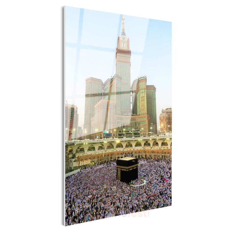 Kabe ve Tavaf - Hac İbadetinin Kutsallığı Cam Tablo