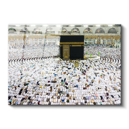 Kabe-i Şerif Manzarası - Hac İbadeti ve Birlik Cam Tablo