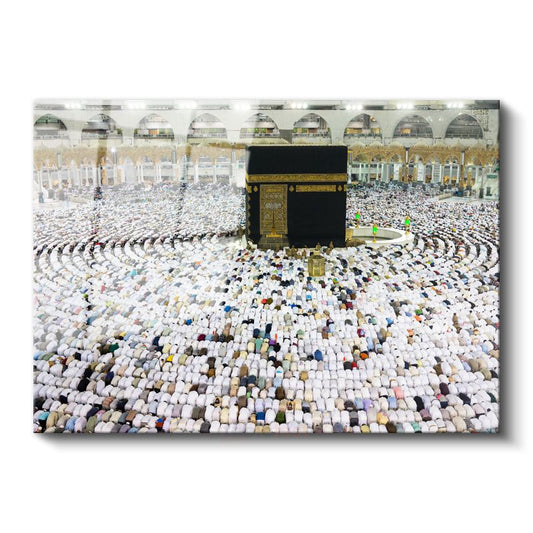 Kabe-i Şerif Manzarası - Hac İbadeti ve Birlik Cam Tablo