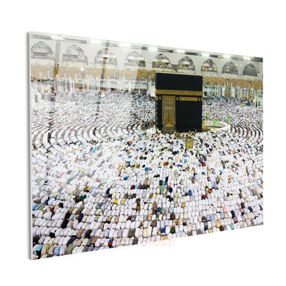 Kabe-i Şerif Manzarası - Hac İbadeti ve Birlik Cam Tablo