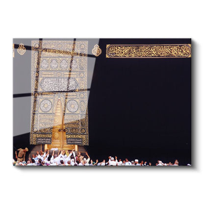 Kabe Kapısı ve Kisve - Kutsal Mekan ve Maneviyat Cam Tablo