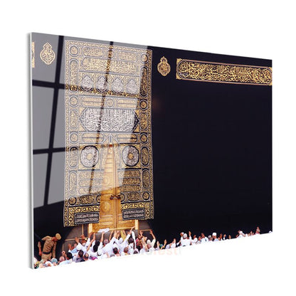 Kabe Kapısı ve Kisve - Kutsal Mekan ve Maneviyat Cam Tablo