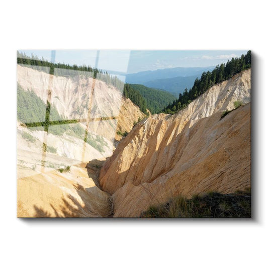 Altın Kanyon - Güneş Işığında Parlayan Vadi Cam Tablo