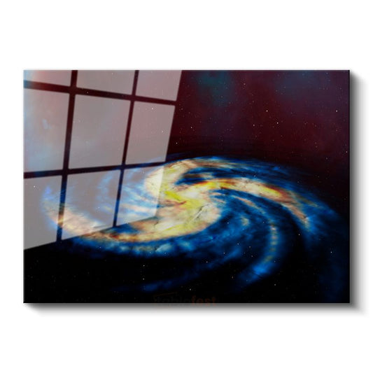 Spiral Galaksi - Kozmik Girdap Manzarası Cam Tablo