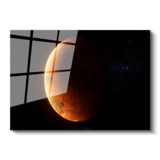 Kızıl Gezegen - Mars'ın Büyüleyici Görünümü Cam Tablo