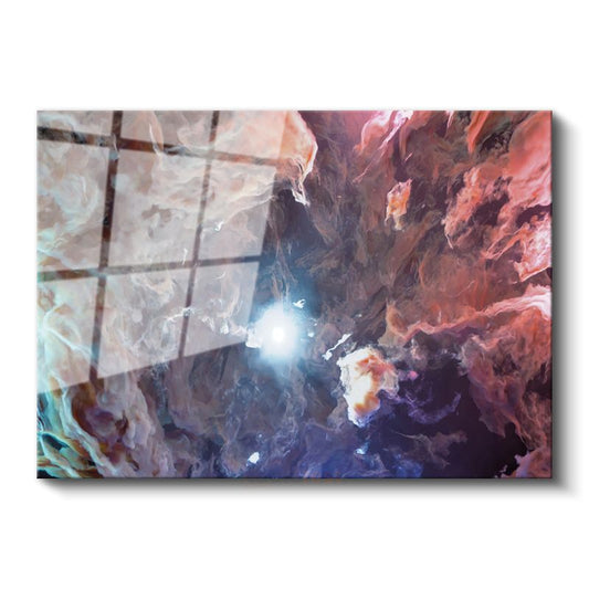 Kozmik Bulutlar - Nebula Işık Patlaması Cam Tablo