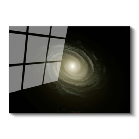 Spiral Galaksi - Kozmik Girdap Işıltısı Cam Tablo