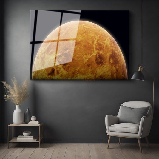 Mars Gezegeni - Kızıl Gezegenin İhtişamı Cam Tablo