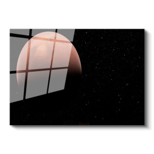 Mars Portresi - Kızıl Gezegenin İhtişamı Cam Tablo