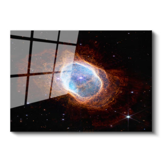 Kozmik Ateş - Yıldızlar Arasında Parlayan Nebula Cam Tablo