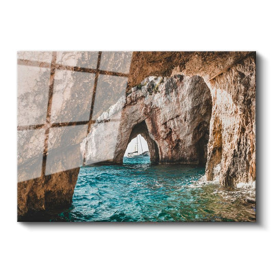 Mavi Mağara - Denizin İçindeki Doğal Kemer Cam Tablo