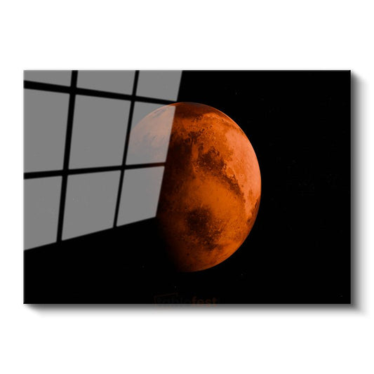 Mars - Kızıl Gezegenin Büyüleyici Yüzeyi Cam Tablo