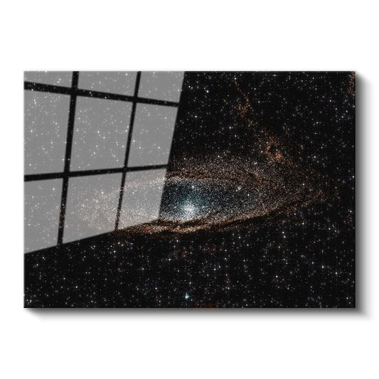 Spiral Galaksi - Yıldızlar Arasında Kozmik Girdap Cam Tablo