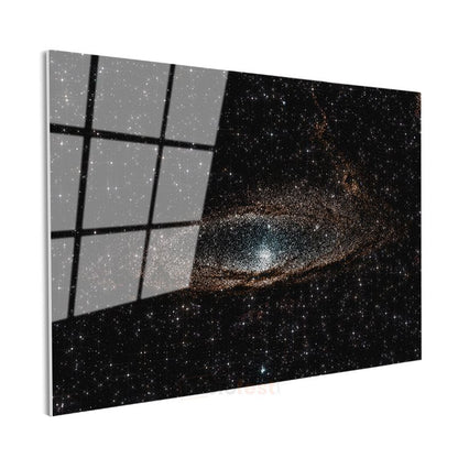 Spiral Galaksi - Yıldızlar Arasında Kozmik Girdap Cam Tablo
