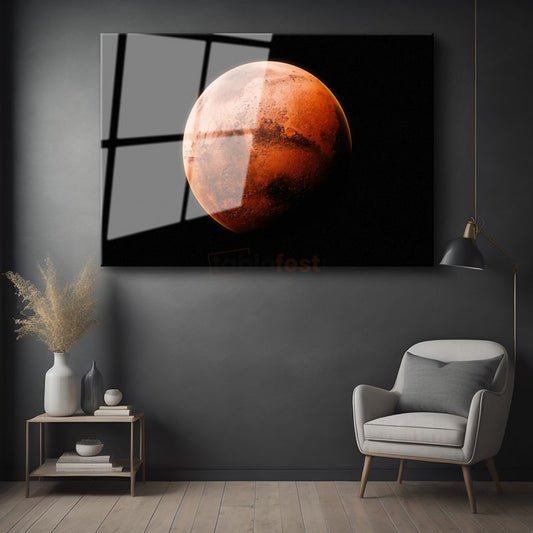 Mars - Kızıl Gezegen Cam Tablo