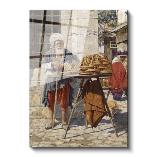 Osman Hamdi Bey - Ekmek Satıcısı Cam Tablo