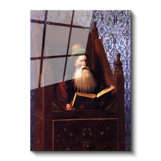 Osman Hamdi Bey - Kitap Okuyan Adam Cam Tablo