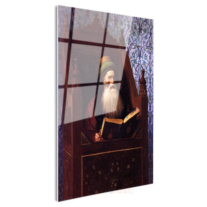 Osman Hamdi Bey - Kitap Okuyan Adam Cam Tablo