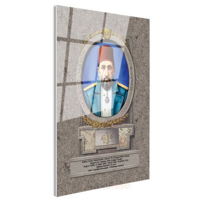 Osmanlı Padişahları - Sultan II. Abdülhamid Cam Tablo