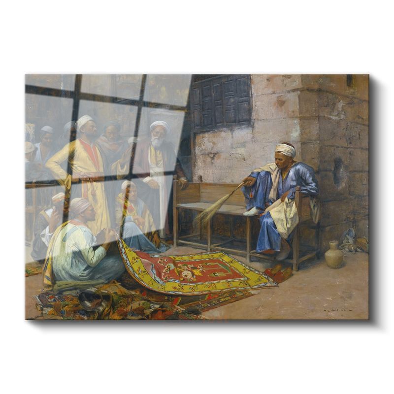 Osman Hamdi Bey - Halı Tüccarları Cam Tablo
