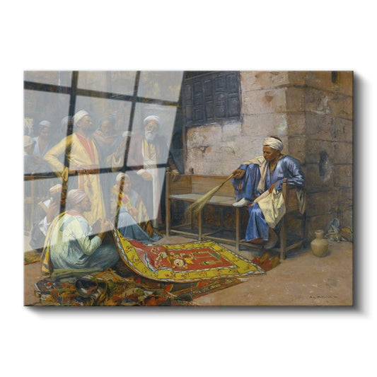 Osman Hamdi Bey - Halı Tüccarları Cam Tablo