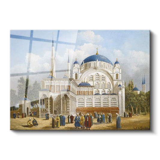 İhtişamlı Cami - Osmanlı Mimarisi Cam Tablo