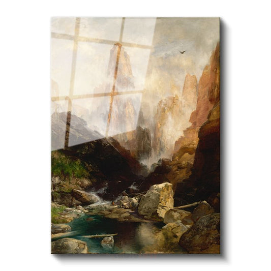 Thomas Moran - Mist Vadisi Cam Tablo