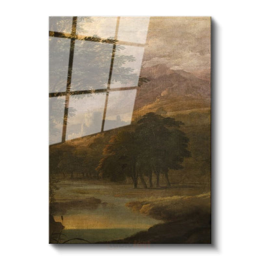 Claude Lorrain - İtalyan Manzarası Cam Tablo