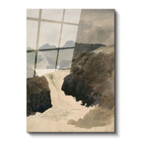 J.M.W. Turner - Dağ Şelalesi Cam Tablo