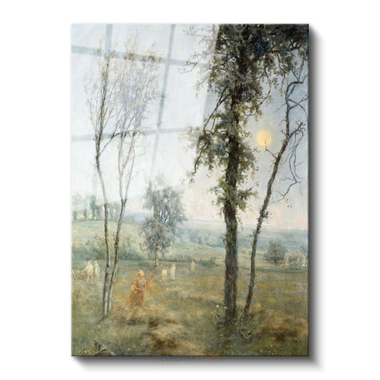 Jean-Baptiste-Camille Corot - Sabah Manzarası Cam Tablo