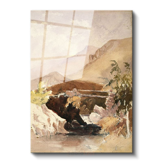 David Cox - Taş Köprü Cam Tablo