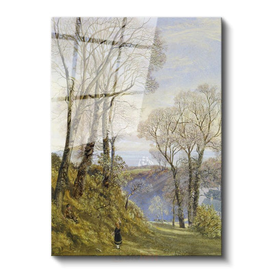 William Henry Hunt - Bahar Ağaçları Cam Tablo