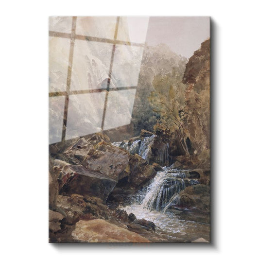J.M.W. Turner - Dağ Şelalesi Cam Tablo