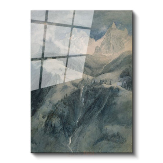J.M.W. Turner - Alp Dağları Manzarası Cam Tablo