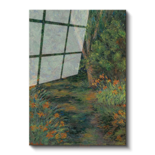 Claude Monet - Bahçe Patikası Cam Tablo