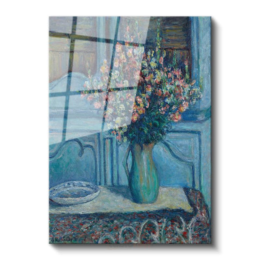 Henri Matisse - Mavi Vazoda Çiçekler Cam Tablo