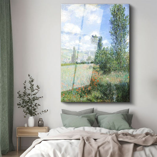 Claude Monet - Gelincik Tarlası Cam Tablo