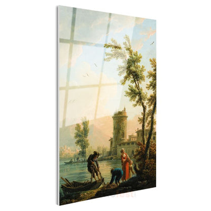Claude Lorrain - Kıyı Manzarası Cam Tablo