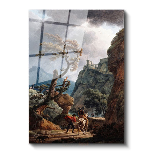 Joseph Mallord William Turner - Fırtınalı Manzara Cam Tablo