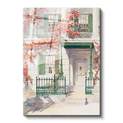 Childe Hassam - Sonbahar Evi Cam Tablo