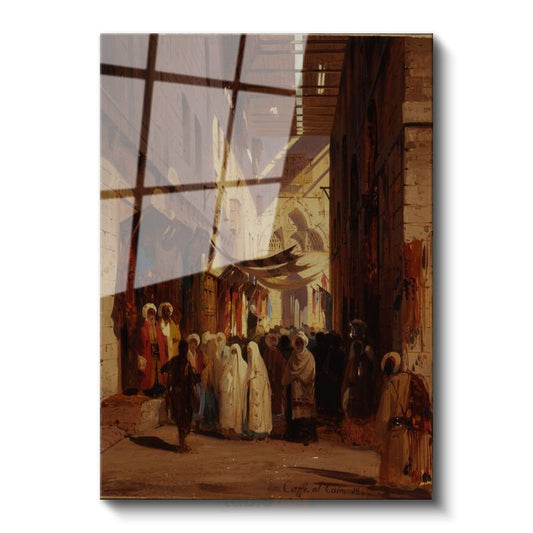 Jean-Léon Gérôme - Doğu Çarşısı Cam Tablo