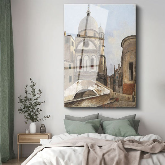 Canaletto - Venedik Kilisesi Cam Tablo