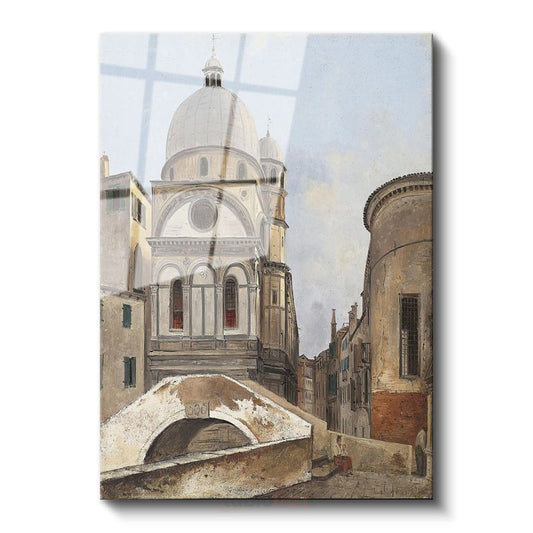 Canaletto - Venedik Kilisesi Cam Tablo