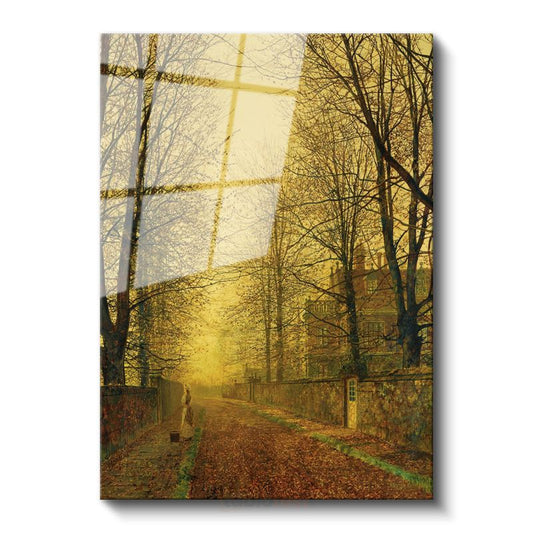 John Atkinson Grimshaw - Sonbahar Akşamı Cam Tablo
