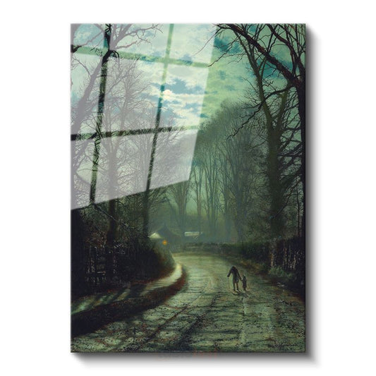 John Atkinson Grimshaw - Sisli Akşam Cam Tablo