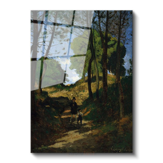 Jean-Baptiste-Camille Corot - Ormanda Yolculuk Cam Tablo