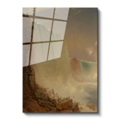 Frederic Edwin Church - Niagara Şelalesi Cam Tablo