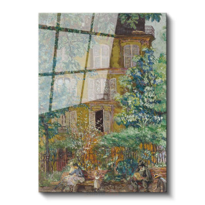 Edouard Vuillard - Sarı Ev ve Bahçe Cam Tablo