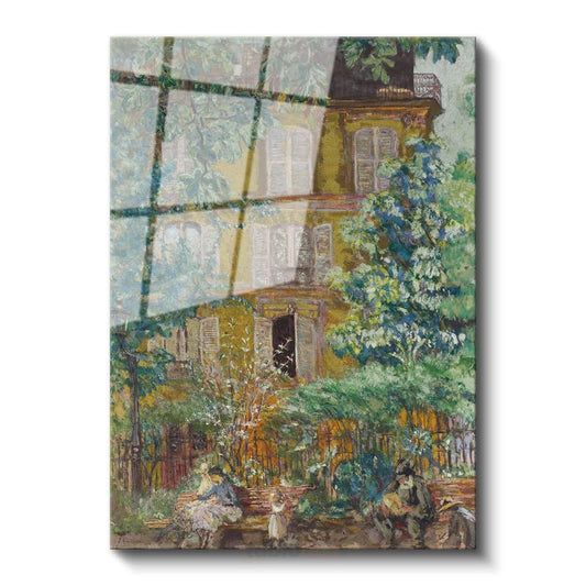 Edouard Vuillard - Sarı Ev ve Bahçe Cam Tablo