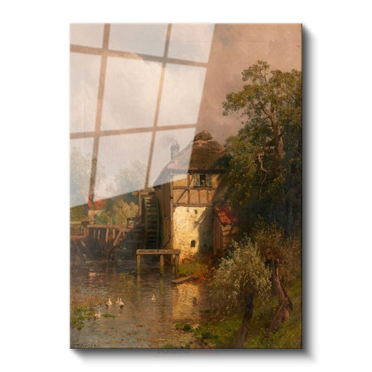 John Constable - Su Değirmeni Cam Tablo